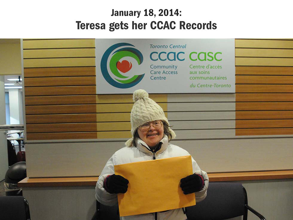 January 18, 2014: Teresa gets her CCAC Records
